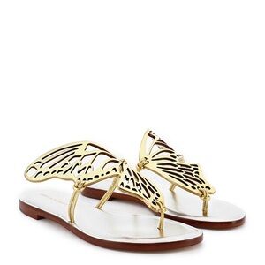 Sophia Webster Gold and Silver Butterfly Sandals
